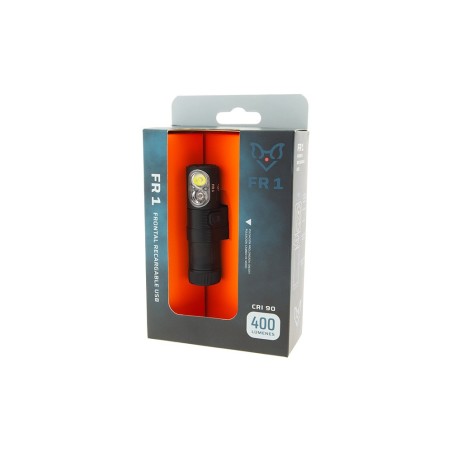 Linterna Frontal LED recargable FR1 400 lum con luz roja B-Vision