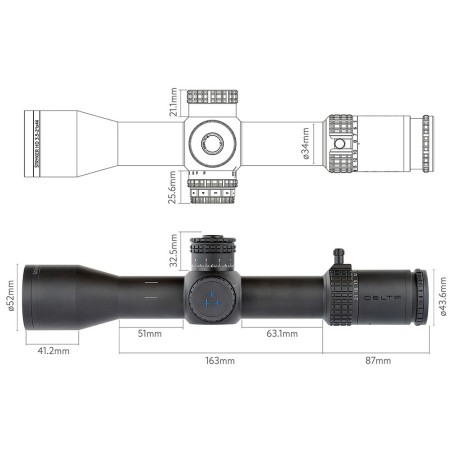 Visor Stryker HD 3.5-21×44 con retícula DPRC-1 o DLR-1 Delta